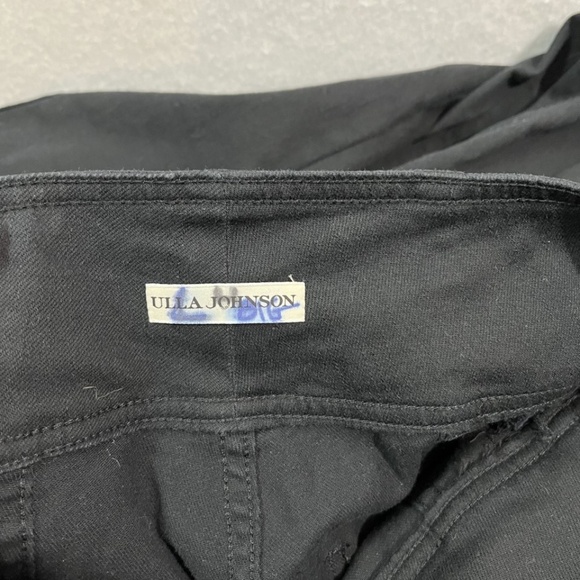 Ulla Johnson Ellis Jean Black Button Fly Crop Women's 4 High Waist 99% Cotton - Picture 10 of 12